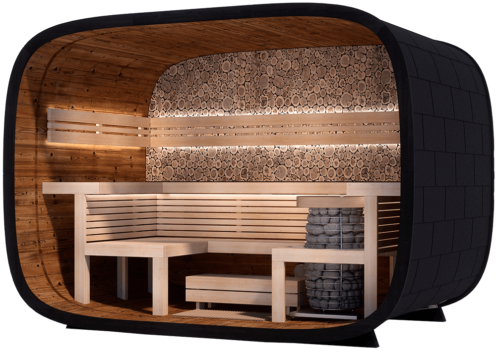 Round Cube Relax udendørs sauna